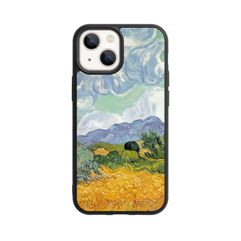 iPhone 13 Mini Base Case Weizenfeld mit Zypressen