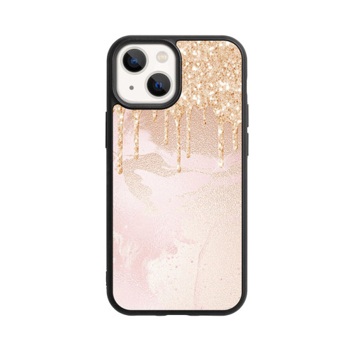 Apple iPhone 13 Mini Base Case  Roségoldener Glitzer Tropfen Look