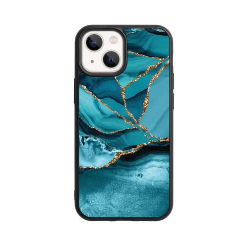 Apple iPhone 13 Mini Base Case Eisblaue Marmor Landschaft