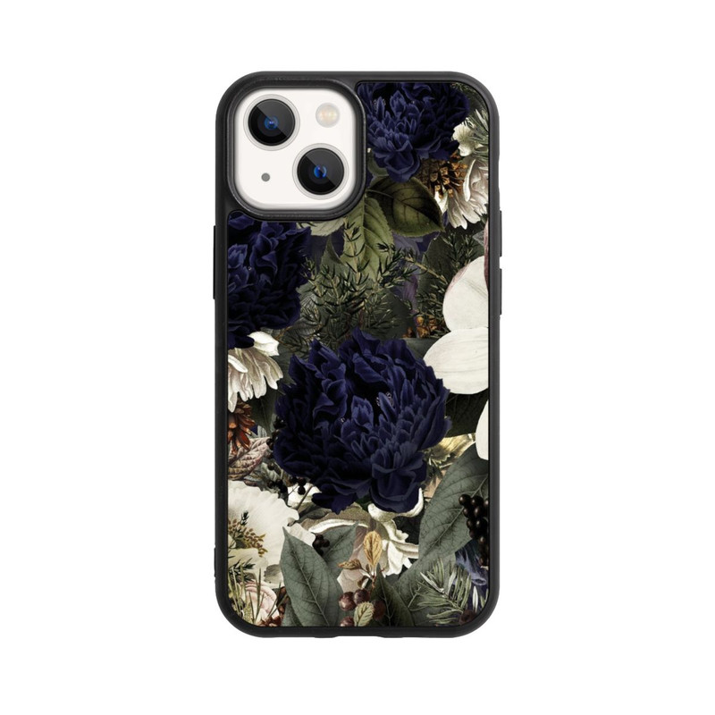 iPhone 13 Mini Base Case Dunkle Mitternachts Barock Vintage Blumen
