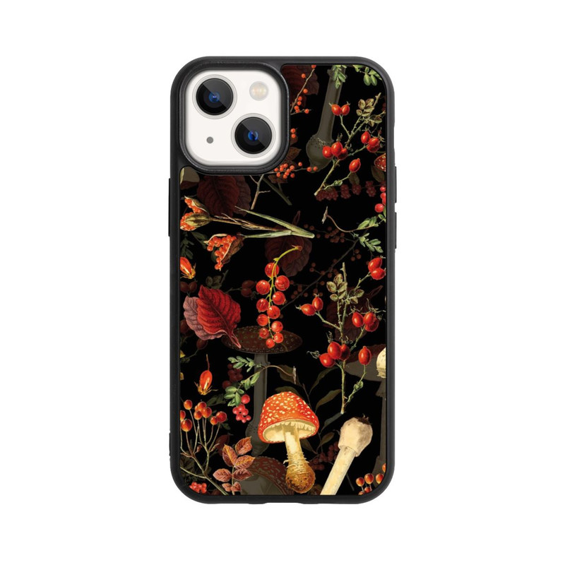 iPhone 13 Mini Base Case Pilzmuster Schwarz