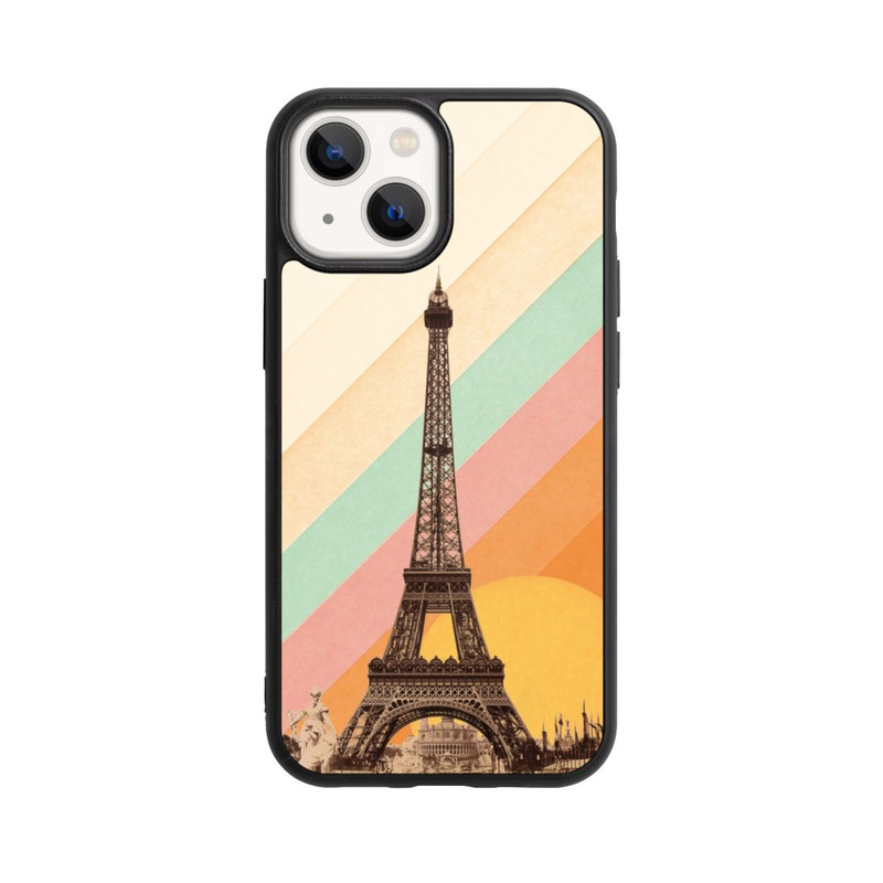 iPhone 13 Mini Base Case Eiffelturm Regenbogen