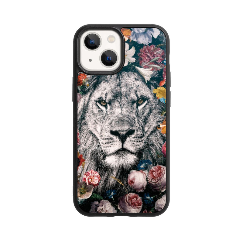 iPhone 13 Mini Base Case Lion Flowers