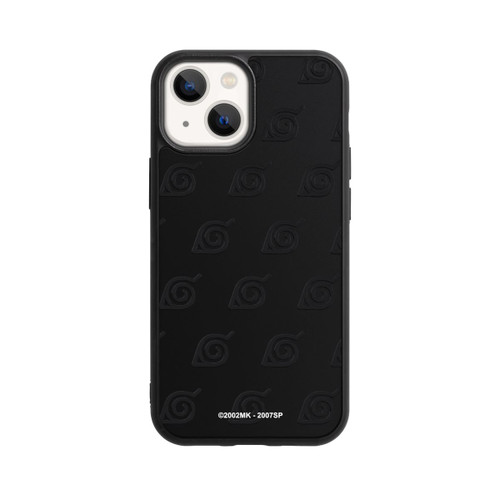Apple iPhone 13 Mini Base Case Schwarzes Konoha-Muster Transparent