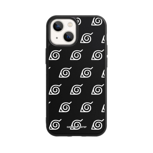 Apple iPhone 13 Mini Base Case Weißes Konoha-Muster Transparent