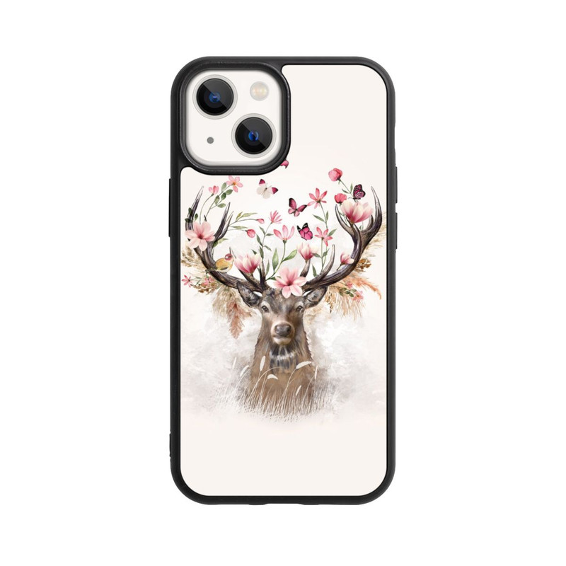iPhone 13 Mini Base Case Hirsch Blumen Geweih