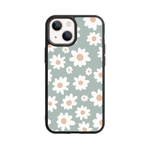 Apple iPhone 13 Mini Base Case Gänseblümchen Muster grün