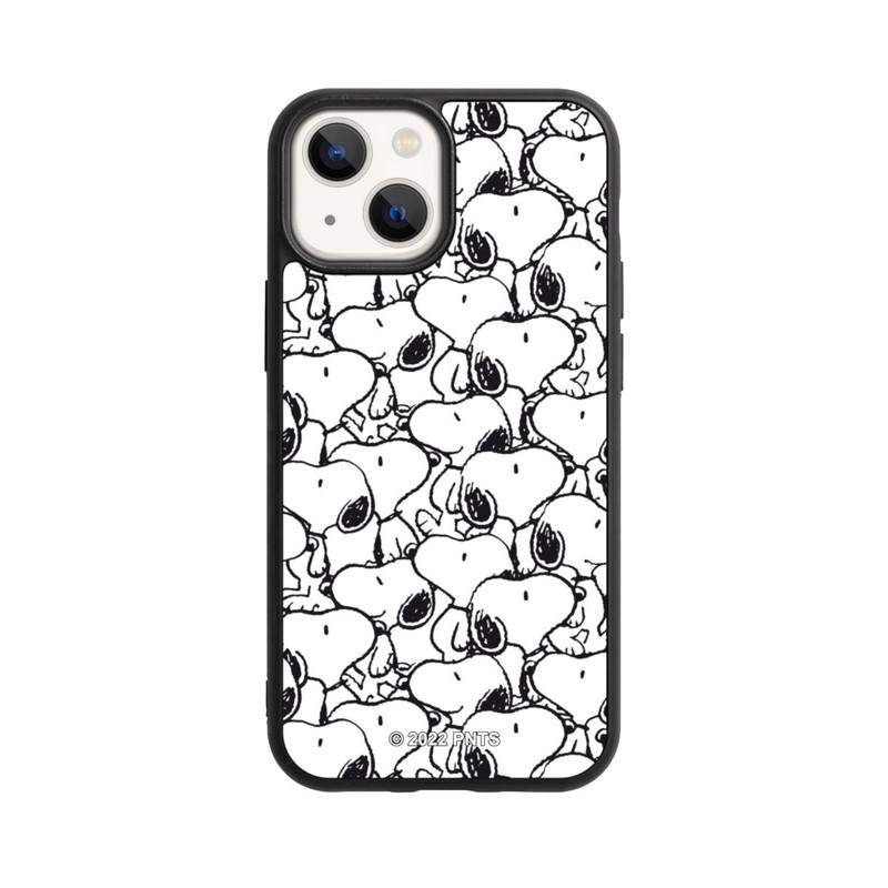 iPhone 13 Mini Base Case Snoopy Muster Schwarz und Weiß