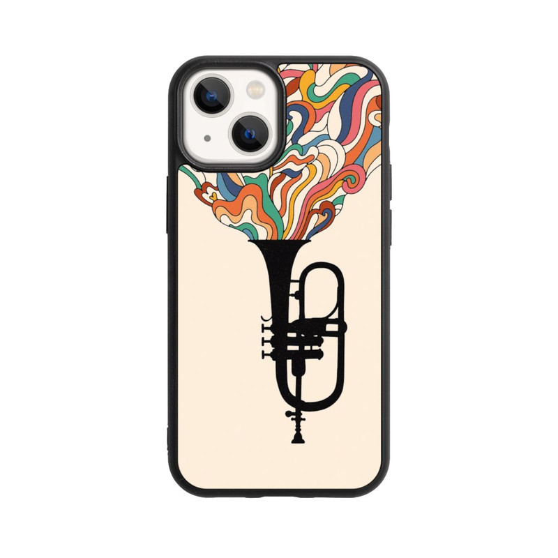 iPhone 13 Mini Base Case Flügelhorn Jazz bunt