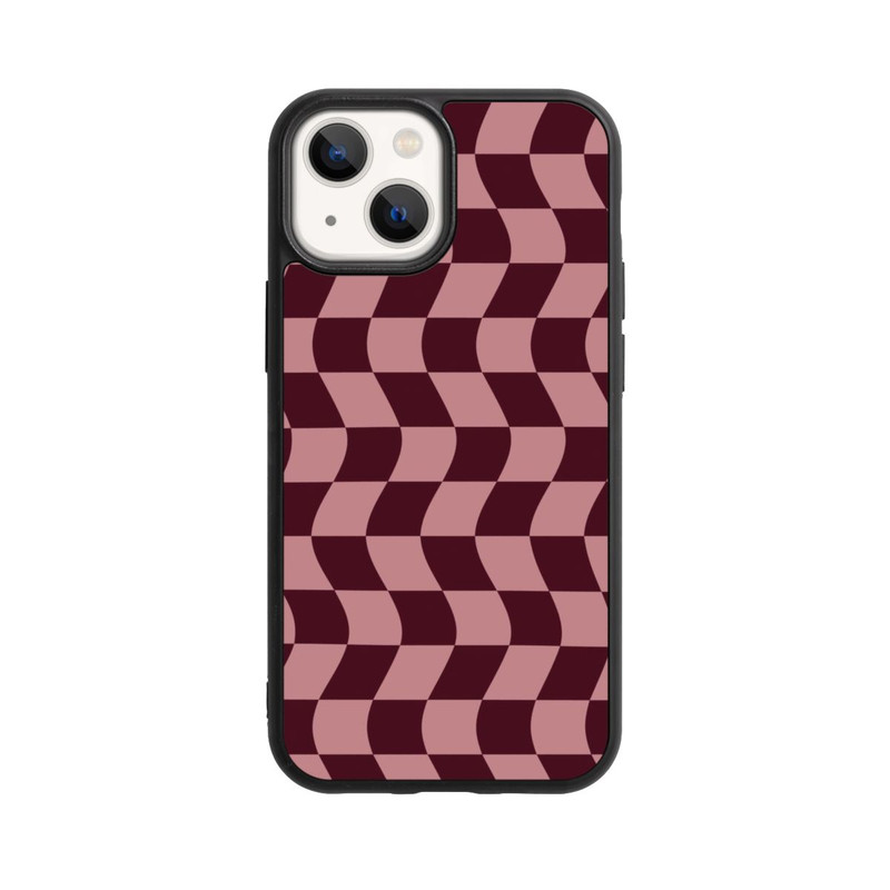 iPhone 13 Mini Base Case Schachbrett Rot-Rosa