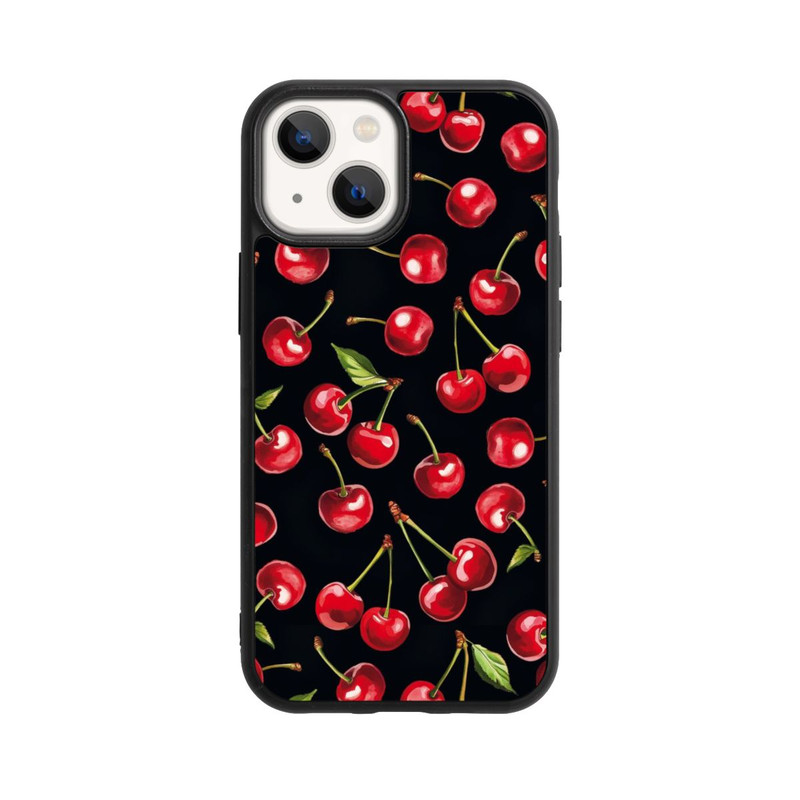 iPhone 13 Mini Base Case Kirschmuster Schwarz mit KI