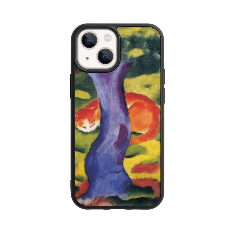 iPhone 13 Mini Base Case Katze hinter Einem Baum von Franz Marc