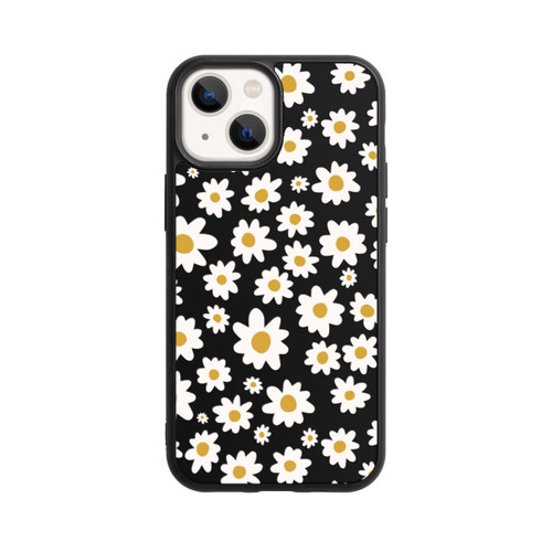 Apple iPhone 13 Mini Base Case Daisy Flower Seamless Pattern Transparent