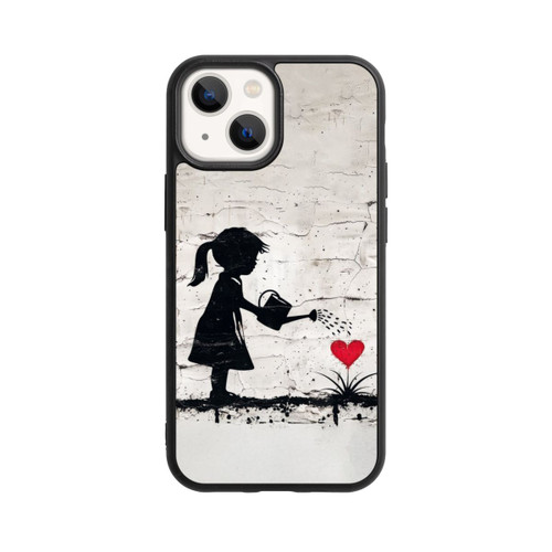 Apple iPhone 13 Mini Base Case Girl Watering Bunch of Flowers 