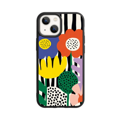 Apple iPhone 13 Mini Base Case Flowers Striped Background