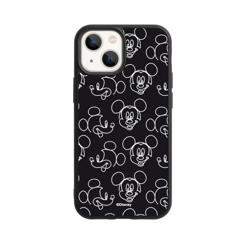 iPhone 13 Mini Base Case Disney Mickey Muster Schwarz
