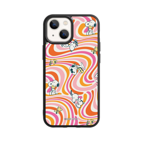 Apple iPhone 13 Mini Base Case Peanuts Hippie Pattern Orange