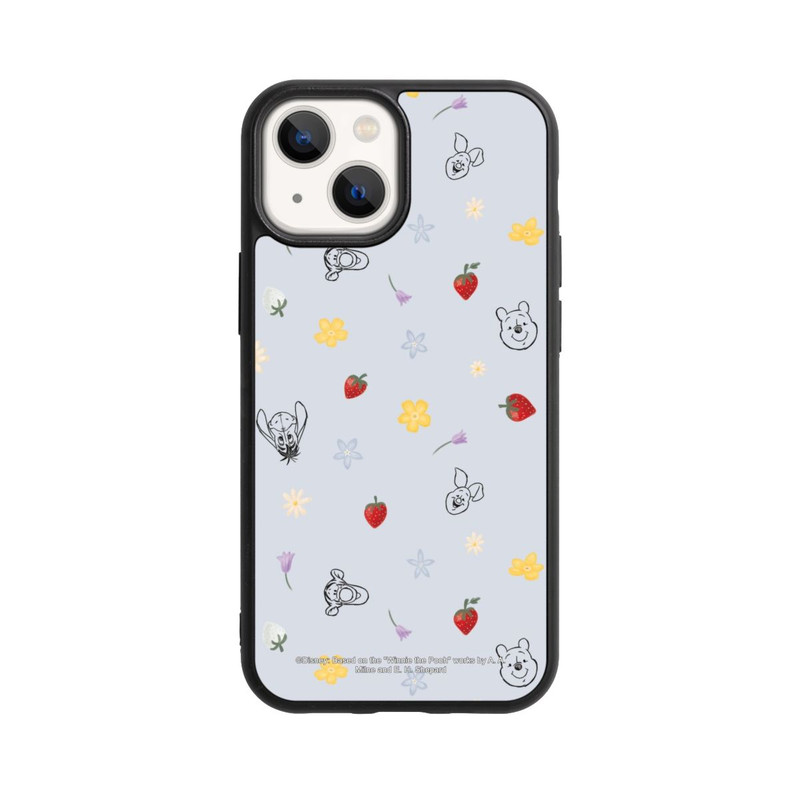 iPhone 13 Mini Base Case Winnie Puuh und Freunde Erdbeer Muster Blau