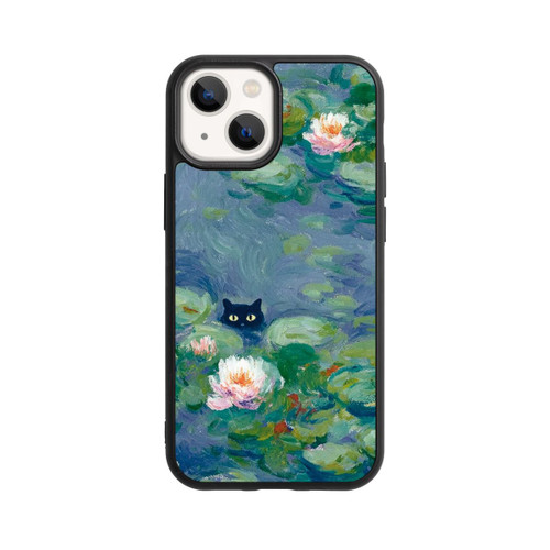 Apple iPhone 13 Mini Base Case Katze im Teich Gemälde Impressionismus