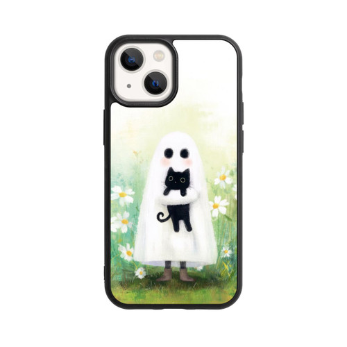 Apple iPhone 13 Mini Base Case Geist und Katze Halloween mit KI