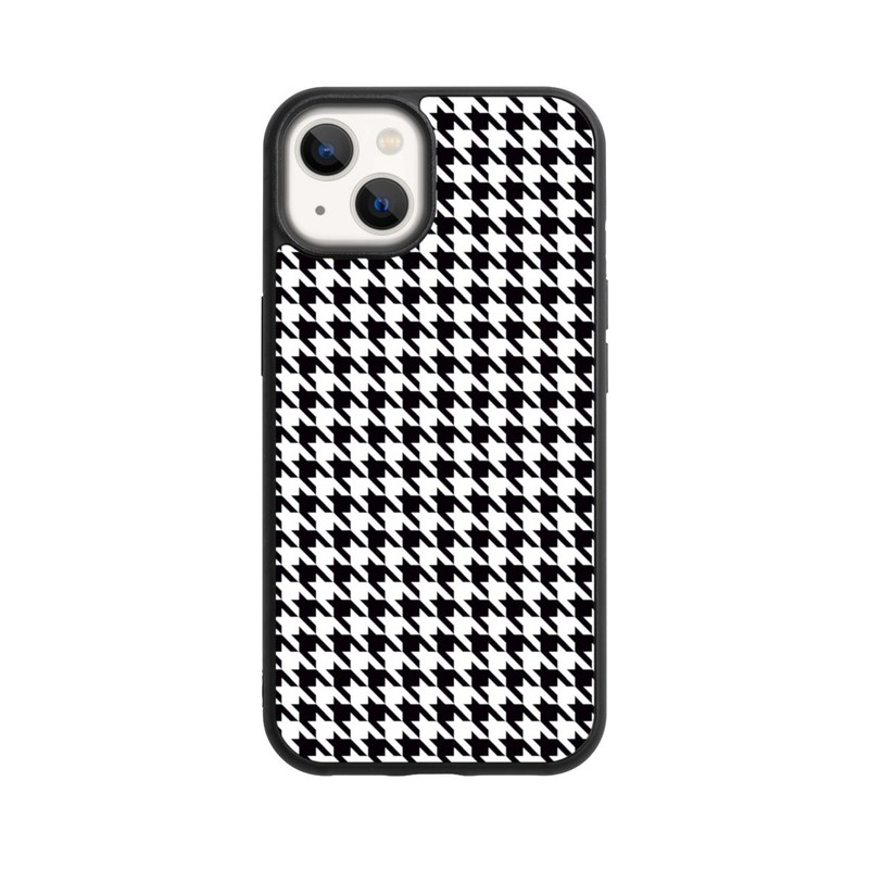 iPhone 13 Base Case Hahnentritt Schwarz Weiß