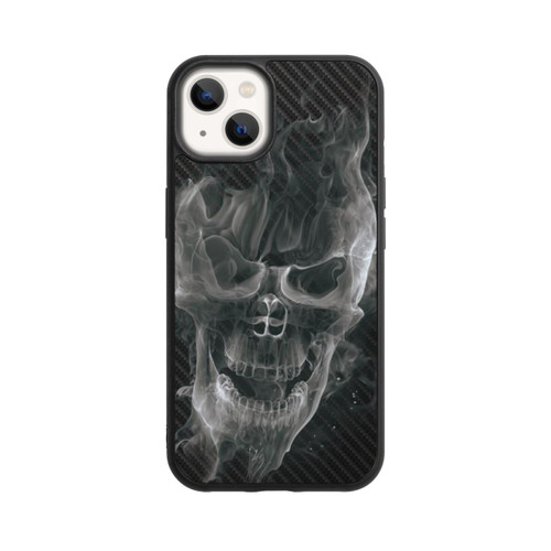 Apple iPhone 13 Base Case rauchender Totenkopf Carbon