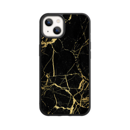 Apple iPhone 13 Base Case Schwarzgoldener Marmor-Look