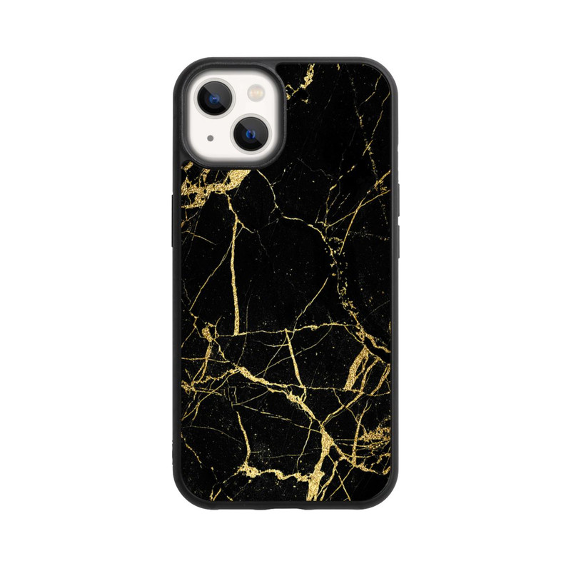 iPhone 13 Base Case Schwarzgoldener Marmor-Look