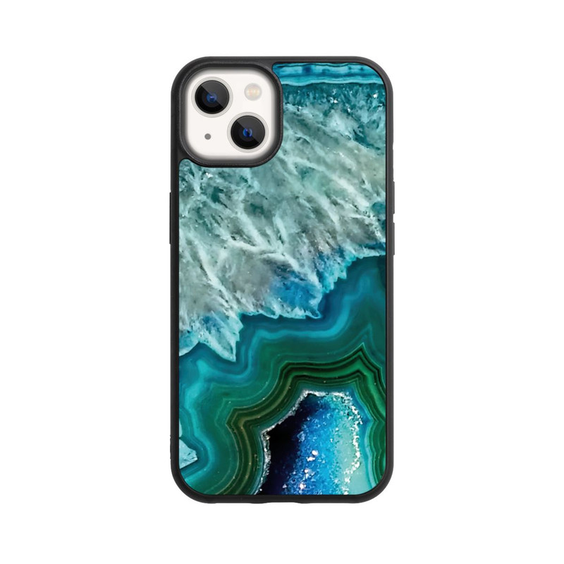 iPhone 13 Base Case Kristall Achat Grün