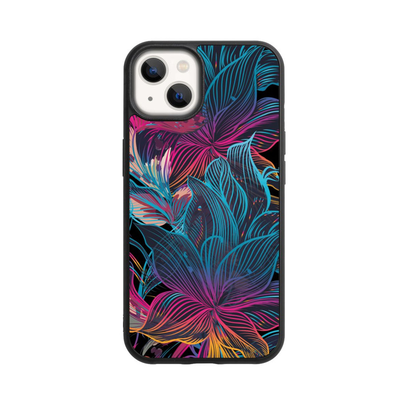iPhone 13 Base Case Neon Flower Power