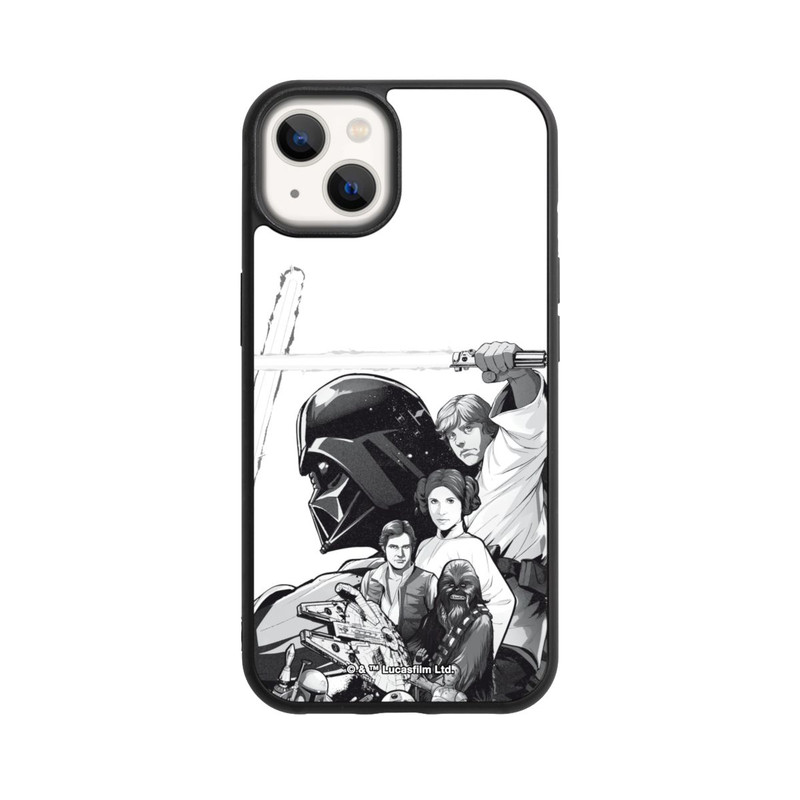 iPhone 13 Base Case StarWars Charaktere - Schwarz-Weiß