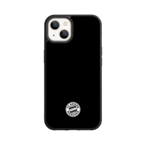 Apple iPhone 13 Base Case Klassisches FCB Logo Klein - Weiß auf Schwarz