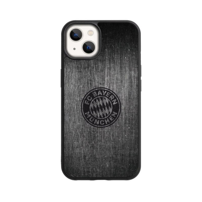 iPhone 13 Base Case Metalllook FCB Logo einfarbig