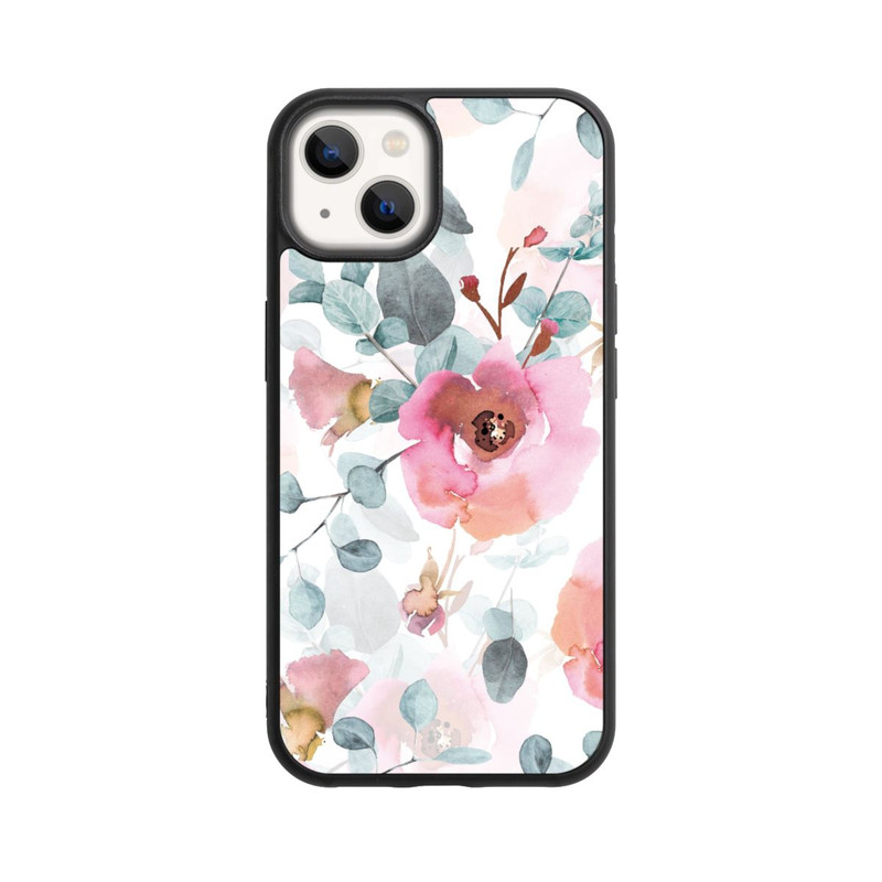 iPhone 13 Base Case Aquarell Blumentapete