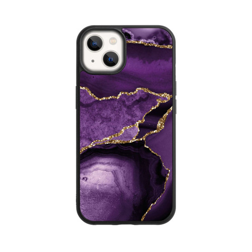 Apple iPhone 13 Base Case Lila Marmor Landschaft