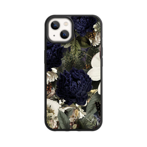 Apple iPhone 13 Base Case Dunkle Mitternachts Barock Vintage Blumen