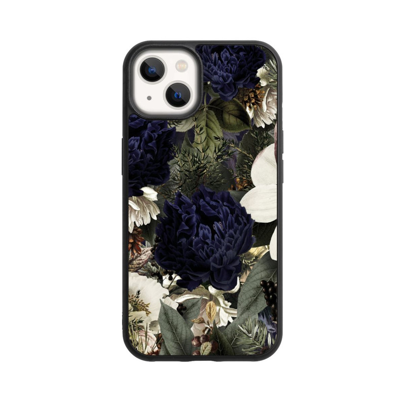iPhone 13 Base Case Dunkle Mitternachts Barock Vintage Blumen