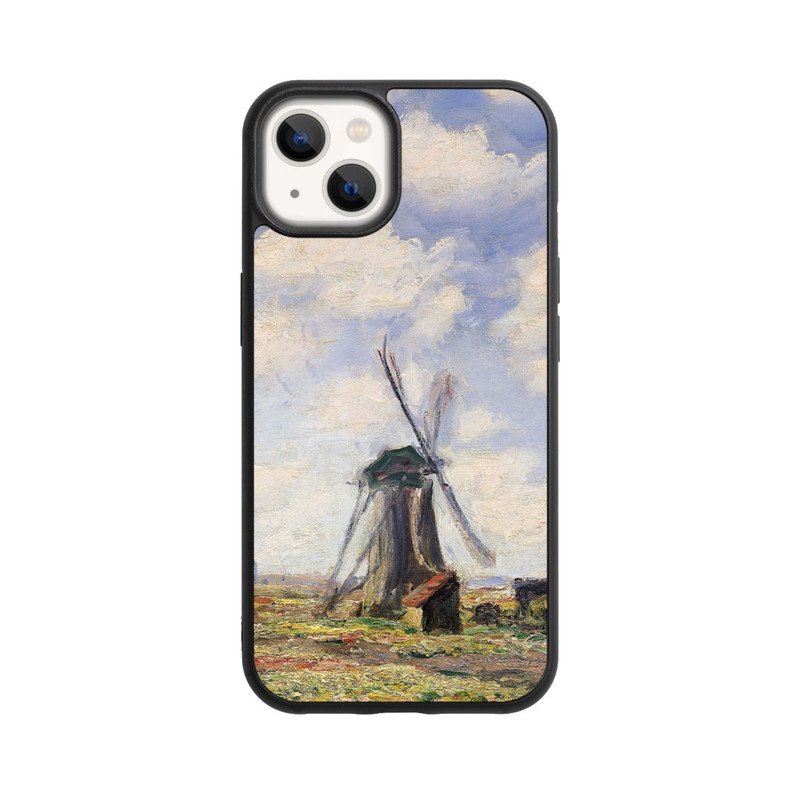 iPhone 13 Base Case Tulpenfelder mit der Rijnsburger Windmühle von Claude Monet