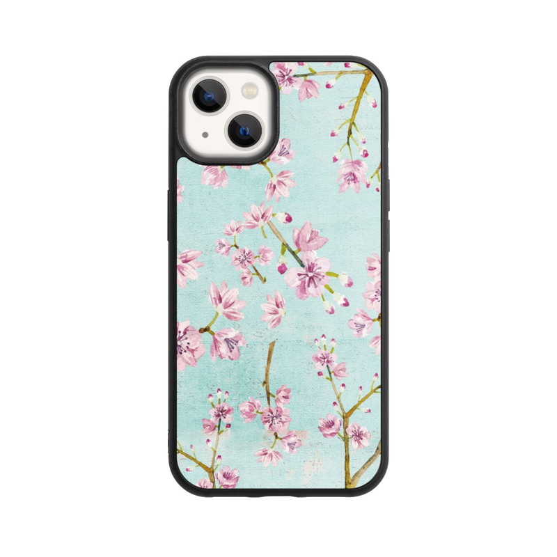 iPhone 13 Base Case Kirschblütenzweigmuster Hellblau