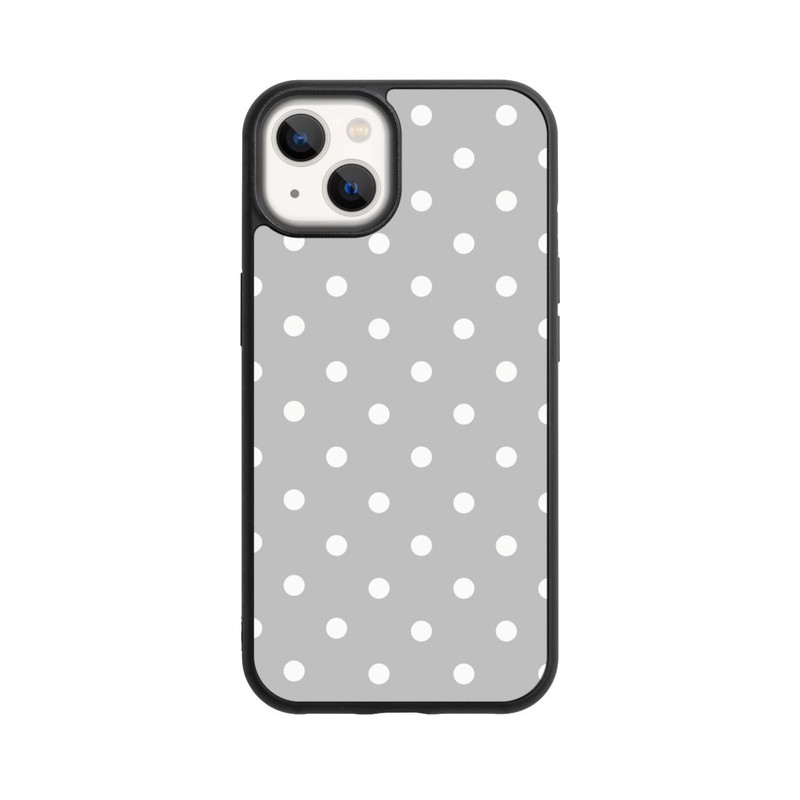 iPhone 13 Base Case Polka Dots Grau