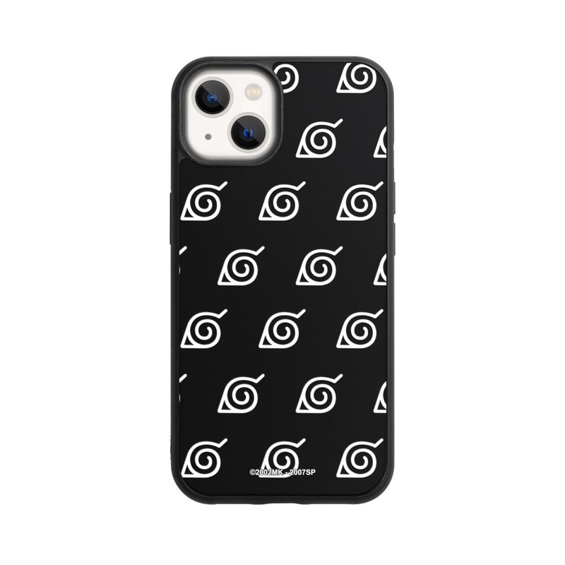 iPhone 13 Base Case Weißes Konoha-Muster Transparent