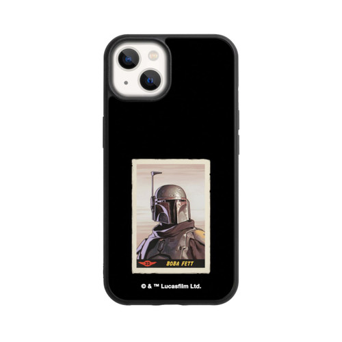 Apple iPhone 13 Base Case Boba Fett Badges Schwarzer Hintergrund