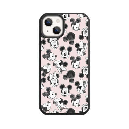 Apple iPhone 13 Base Case Minnie &amp; Mickey Viele Gesichter Pink