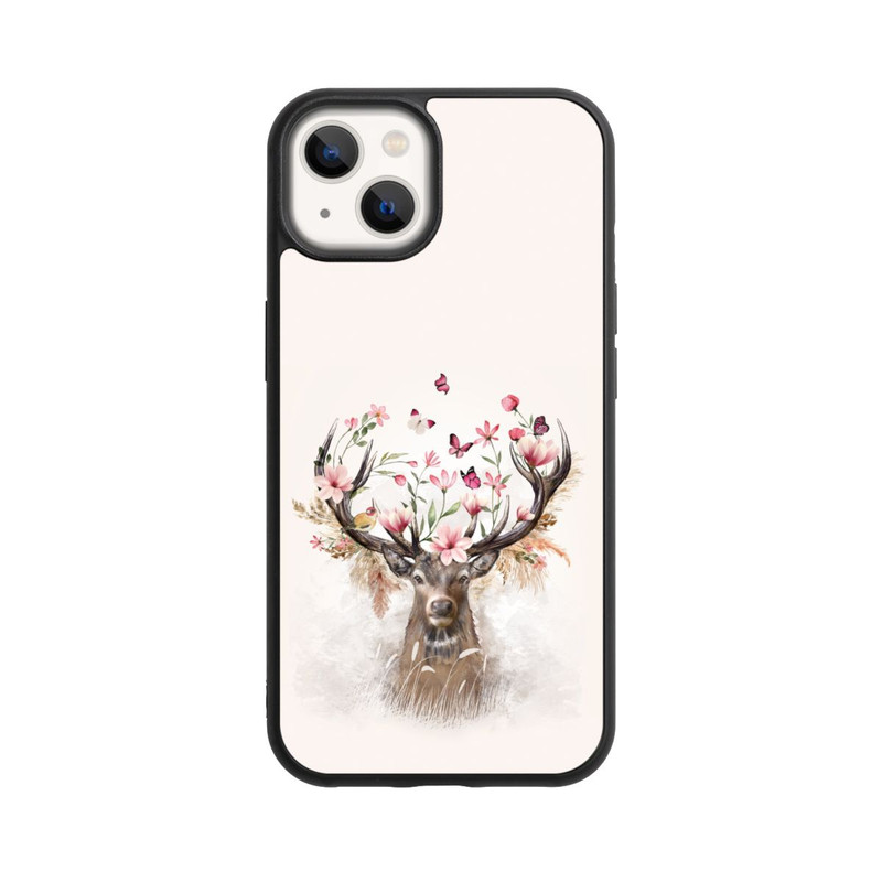 iPhone 13 Base Case Hirsch Blumen Geweih