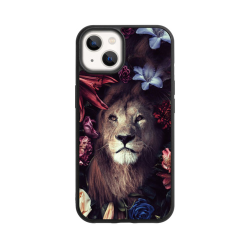 Apple iPhone 13 Base Case Löwe Blumenrahmen