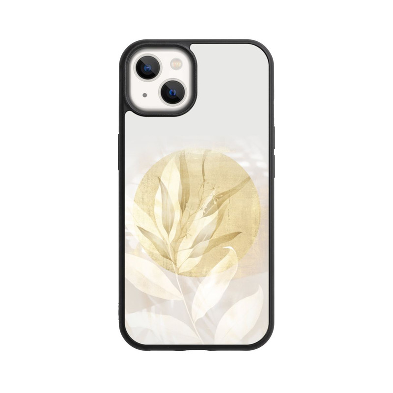 iPhone 13 Base Case Boho Gold Blumen Kunst