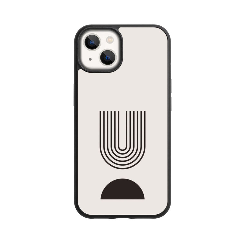iPhone 13 Base Case Moderne Kunst Schwarze Linien
