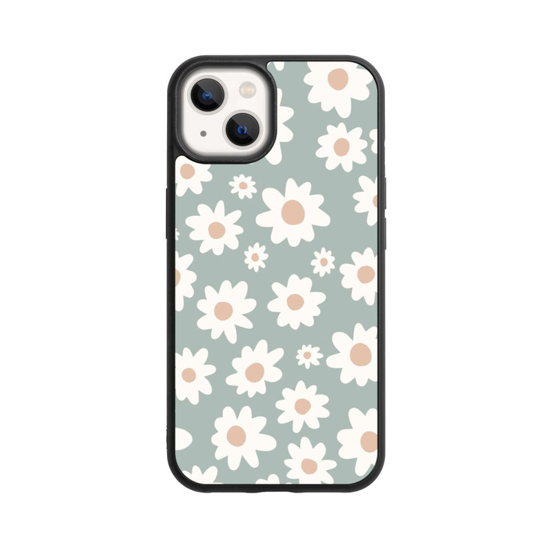 iPhone 13 Base Case Gänseblümchen Muster grün