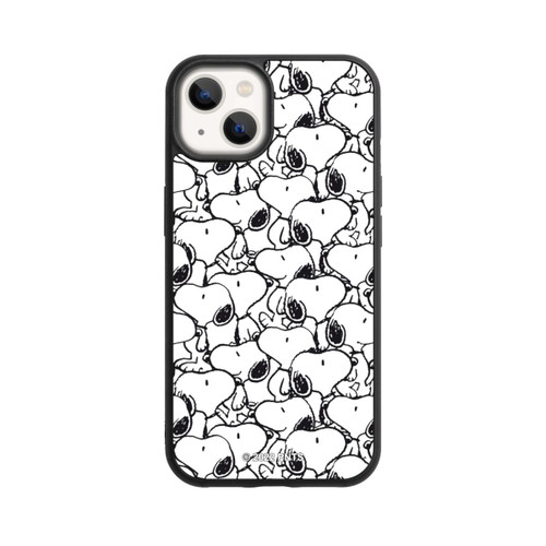 Apple iPhone 13 Base Case Snoopy Muster Schwarz und Weiß