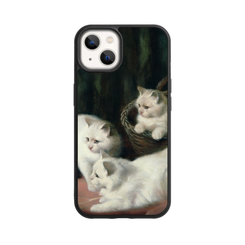 iPhone 13 Base Case Three White Angora Kittens